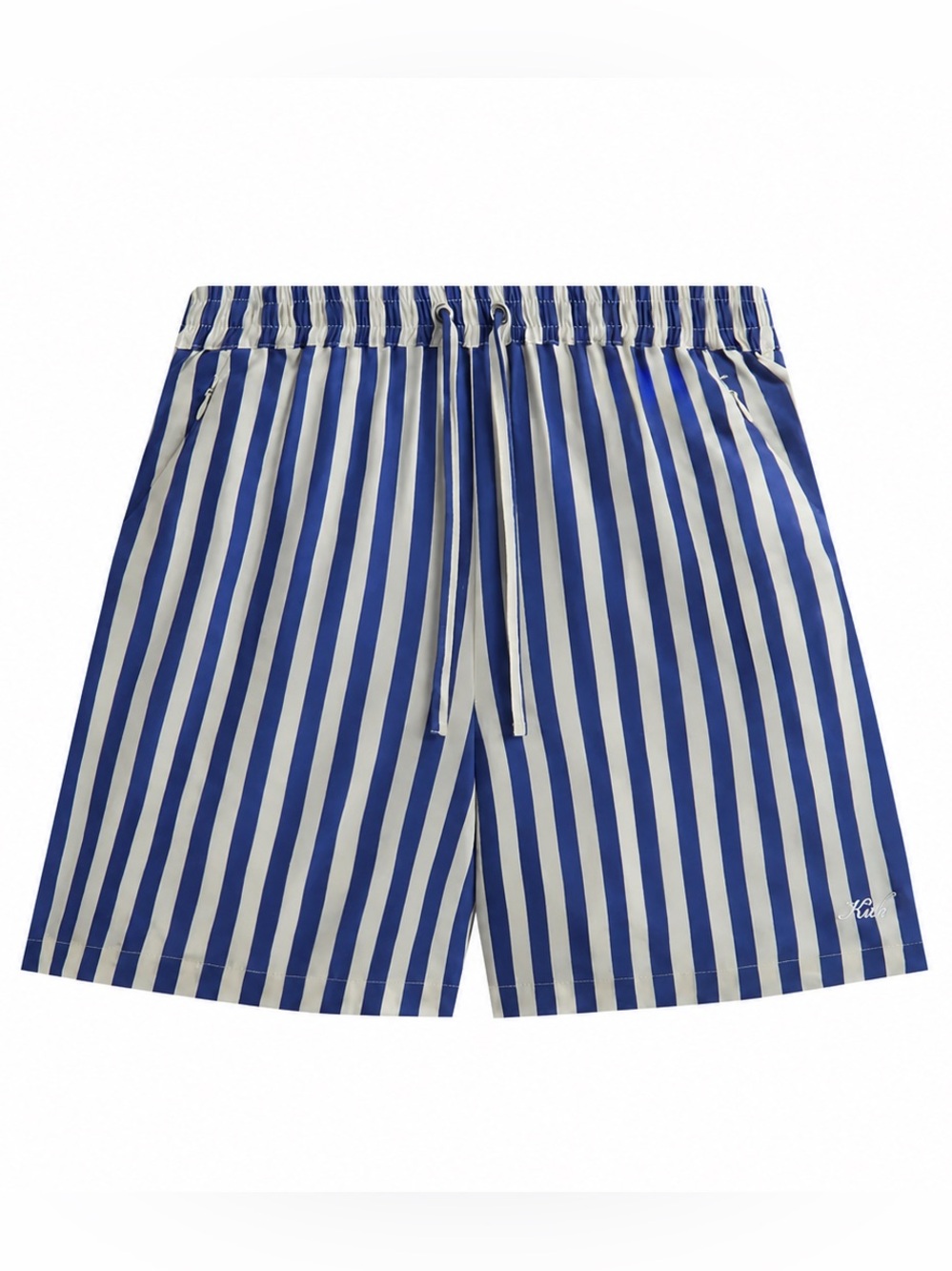 KITH Striped Cedar Shorts Current Blue White XS NWT